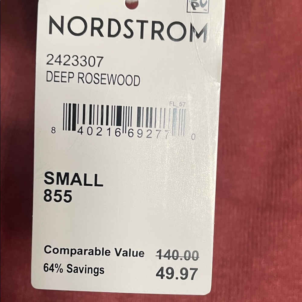 Nordstrom Terracotta Long Sleeve Dress - Picture 3 of 4